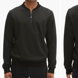 NEW Robert Barakett Jamestown 1/4 Zip Pullover Shirt size L Charcoal $125